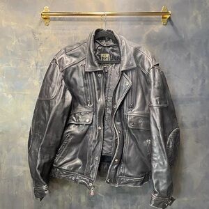 Vintage Hein Gericke Motorcycle Men’s Black Leather Jacket Size 46 Pre-Owned